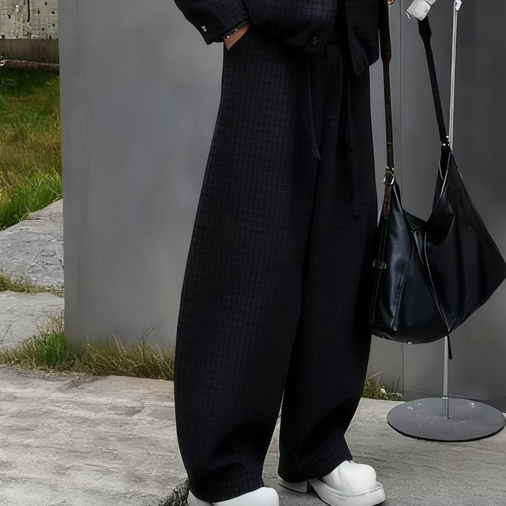 Autumn Winter New Trendy Men's Retro Loose Versatile Jacket And Pants Set Elegant Niche High-end Casual Outfit_viptrois.com