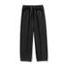 Men's Clothing Denim Retro Jeans For Men, New Spring Models, Pleated Design At The Bottom, American Loose Style, Personality Waist Rope Trousers_viptrois.com