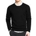 Loom 2023 Autumn Base Shirt Crew Neck Wool European And American Men's Solid Color Pullover Export Knitted Sweater_viptrois.com