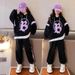 Girls' Hoodie Spring And Autumn 2023 New Western-style Women's Clothing Children's Autumn Edition Loose Two-piece Set_viptrois.com