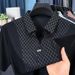 Men's Clothing Seamless Scissor Collar Polo Shirt Short Sleeved T Shirt Lapel Breathable Casual Tops_viptrois.com