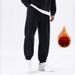 Fleece Straight-leg Loose Sweatpants For Men In The Autumn Korean Style, Featuring A Fashionable And Simple Drape_viptrois.com