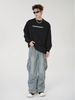 Men's Clothing Street Style Splashed Workwear Jeans Pockets Hip Hop Distressed Wide Leg Trousers_viptrois.com