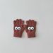 children's gloves autumn and winter ins style boys and girls separate fingers warm wool knitted five finger baby gloves_viptrois.com