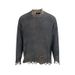 Dark High Street Batik Ripped New Wasteland Style Base Shirt Pullover Unisex Loose Knit Sweater_viptrois.com