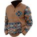 New autumn and winter sweatshirt 3D printed oversized loose casual stand up collar zipper pullover_viptrois.com