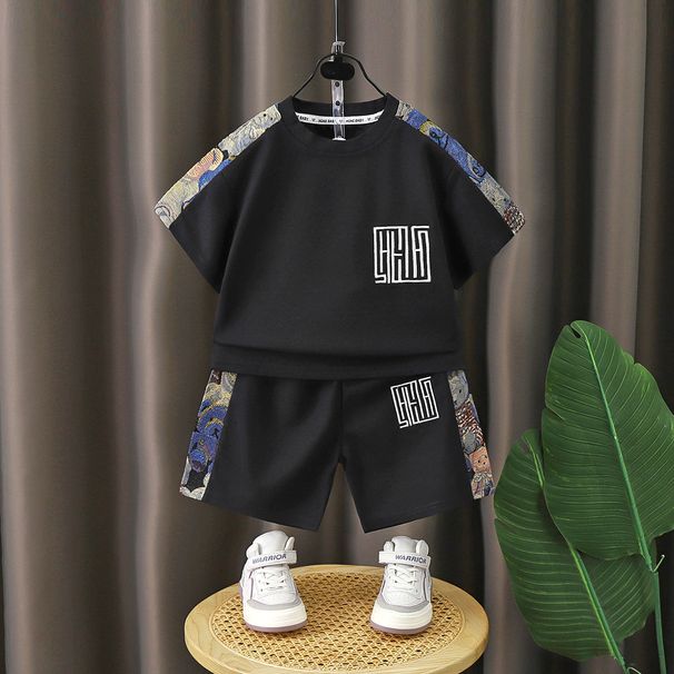 2025 New Children's National Style Embroidery Short Sleeved Shorts Suit Boys Summer Thin Style Casual Two Piece Suit_viptrois.com