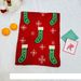 Christmas deer scarf for girls with warm autumn and winter students cute skin bib deer red knit_viptrois.com