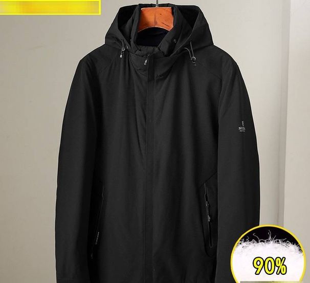 Men's Winter Down Jacket With Windproof, Waterproof And Warm Detachable Hood And Detachable Liner YR045_viptrois.com