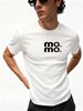 3 Pack Men's Oversized T-Shirts, 100% Cotton Crew Neck Casual Tees, Relaxed Fit Stacked "mo. Mo." Letter Logo Basic Tops, Black White Grey_viptrois.com