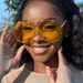 Women's Glasses Fashion Metal One Piece Sunglasses New V Frame Sunglasses Ins Internet Celebrity Sunglasses_viptrois.com