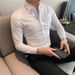 Men's Clothing Long Sleeved Suit Shirt Men's Elastic Inner Wear Korean Version Of Slim Business Short_viptrois.com