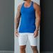 Men's Clothing Knitted Vertical Strip Fitness Sports Leisure Slim Vest Sleeveless Wide Shoulder Vest_viptrois.com