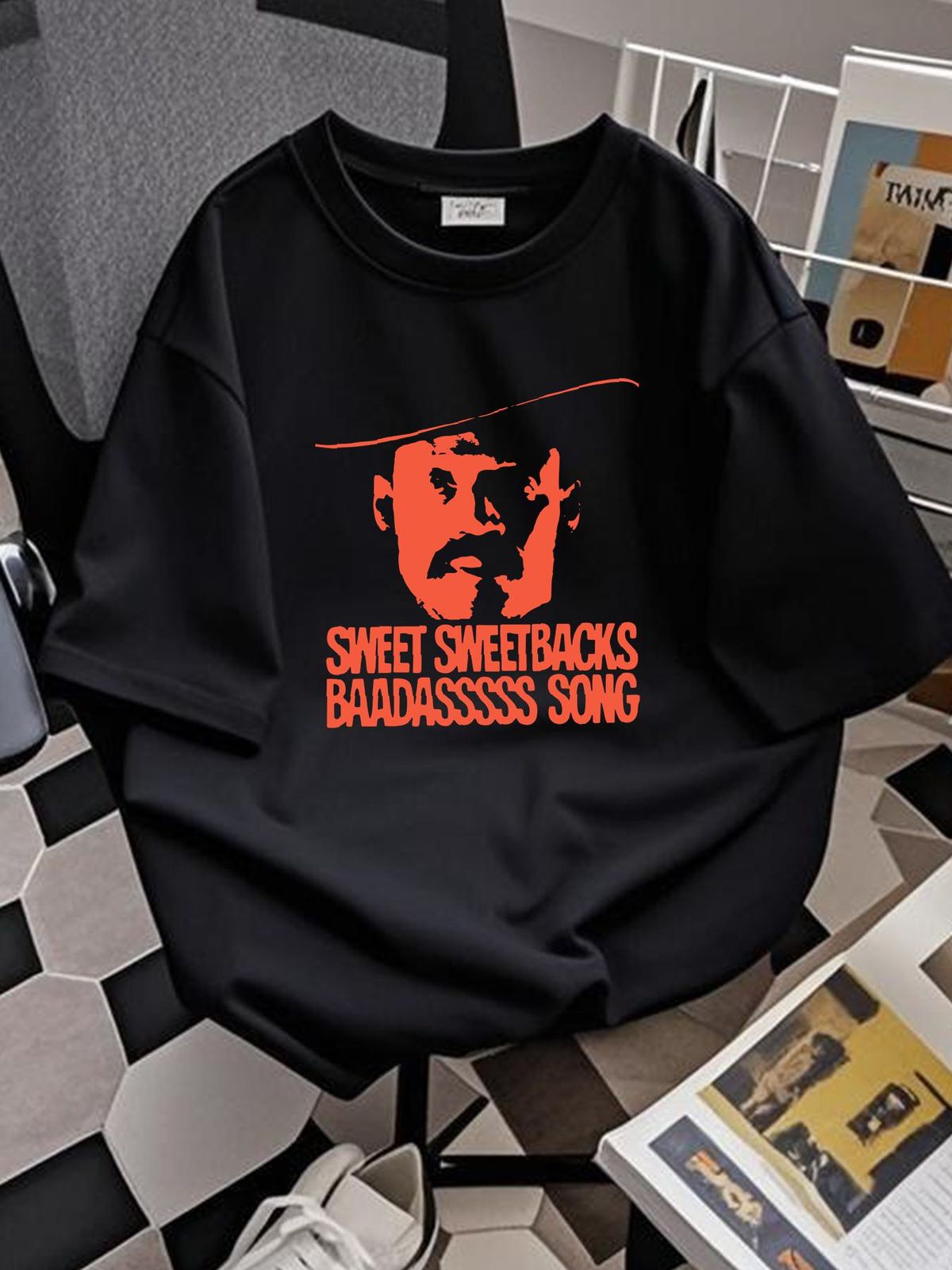 Sweet Sweetback’s Baadasssss Song (1971) T-shirt Soft Top For Everyday Wear Stylish Slightly Streetwear Designer Clothes Summer Versatile_viptrois.com