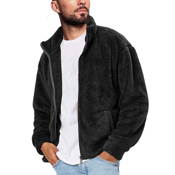 For The 2025 Autumn And Winter Season, Men's Hooded Solid-color Jackets And Fleece Sweaters Are Fashionable And Trendy Men's Wear_viptrois.com