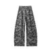 American-style Camouflage Jeans For Men, Autumn High Street Fashion Brand, Large Size, Loose Wide-leg Floor-length_viptrois.com