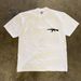 West Coast Gangster AK Rap T-Shirt Men's American Trend Line Printing Short Sleeve 230G Heavy Cotton Crew Neck Half Sleeve_viptrois.com