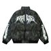 Men's Clothing American Retro Washed Old Patch Embroidery Thickened Cotton Coat Men And Women Hip Hop Loose PU Leather Cotton Coat Winter_viptrois.com