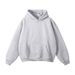 Unisex Oversized Fleece Hoodie - Drop Shoulder Streetwear Sweatshirt With Kangaroo Pocket_viptrois.com
