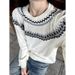 Pure American Retro Fair Isle Jacquard For Men Old Money Autumn High Intelligence College Lazy Style Soft Christmas Couple_viptrois.com