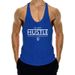 Summer Men's Letter-printed Vest, Basketball Sports Fitness Sweatshirt, I-shaped Sleeveless T-shirt_viptrois.com