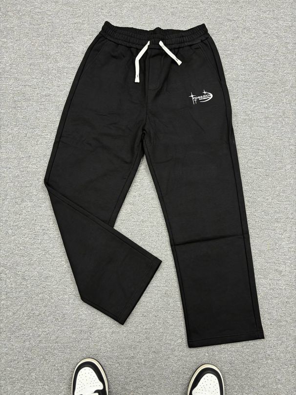 Men's Clothing 2025 Autumn And Winter New Men's Letter Embroidery Plus Velvet Casual Sports Pants Elastic Waist Pants Casual Trousers_viptrois.com