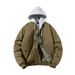Men's Clothing Baseball Jacket Men's Winter New American Street Fashion Cotton Jacket With Printed Logo Solid Color Flight Jacket Men_viptrois.com