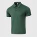 2026 Solid Color Lapel Summer Men's Loose Short Sleeve Simple Casual Daily T-Shirt_viptrois.com