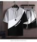 Men's Clothing Summer Thin Shorts Men's Ice Silk Short Sleeved T Shirt Set Of Trendy Handsome Casual Sports Summer Wear Two Piece Suit_viptrois.com