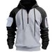 2025 Fashion Hoodies Outerwear Men's 100% Polyester Splicing Half Zipper Long Sleeve Straight Type Hooded Sweatshirts_viptrois.com