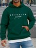 Men's Autumn And Winter Casual Fashion Loose Hooded Sweatshirt Brooklyn Classic Letter Print Warm Long Sleeved Pullover_viptrois.com