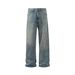 Men's Clothing Retro Vintage Washed Jeans Men And Women Loose Baggy Wide Leg Clean Fit Pants Trendy Brand_viptrois.com