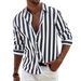 Men's Casual Long Sleeve Striped Shirt - Breathable Polyester, Lightweight & Wrinkle-Resistant, Multiple Colors & Sizes (S-5XL)_viptrois.com