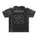 Men's Clothing Mesh Contrast Color Stitching V Neck Short Sleeved Jersey Men's High Street Loose Sports T Shirt_viptrois.com
