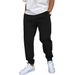 Men's Clothing 3D Printed Men's Holiday Casual Black And White Patchwork Loose Drawstring Pants ML01_viptrois.com