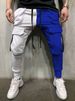 Men's Cargo Jogger Pants – Multi-Pocket Casual Workout Pants With Drawstring Waist & Contrast Panels_viptrois.com