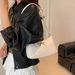 2025 New French Style Underarm High-End Niche Lychee Pattern Bow Bag Simple Versatile Shoulder Handbag_viptrois.com