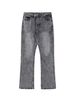 Men's Clothing | Black And Gray Washed Distressed Flared Jeans Vintage Retro Bamboo Grey Denim_viptrois.com