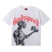 Retro Skull Print High Street Unisex Washed Distressed Short-Sleeve T-Shirts_viptrois.com