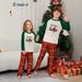 Christmas cottage alphabet plaid Christmas family dress printed homewear pajamas_viptrois.com