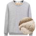 Autumn and winter hoodie men, lambskin round neck solid color loose warm underwear for men_viptrois.com