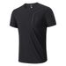 Men's Clothing Summer Ice Silk Short Sleeved Men's Chest Zipper T Shirt High Elastic Short Sleeved Men's Outdoor Quick Drying T_viptrois.com