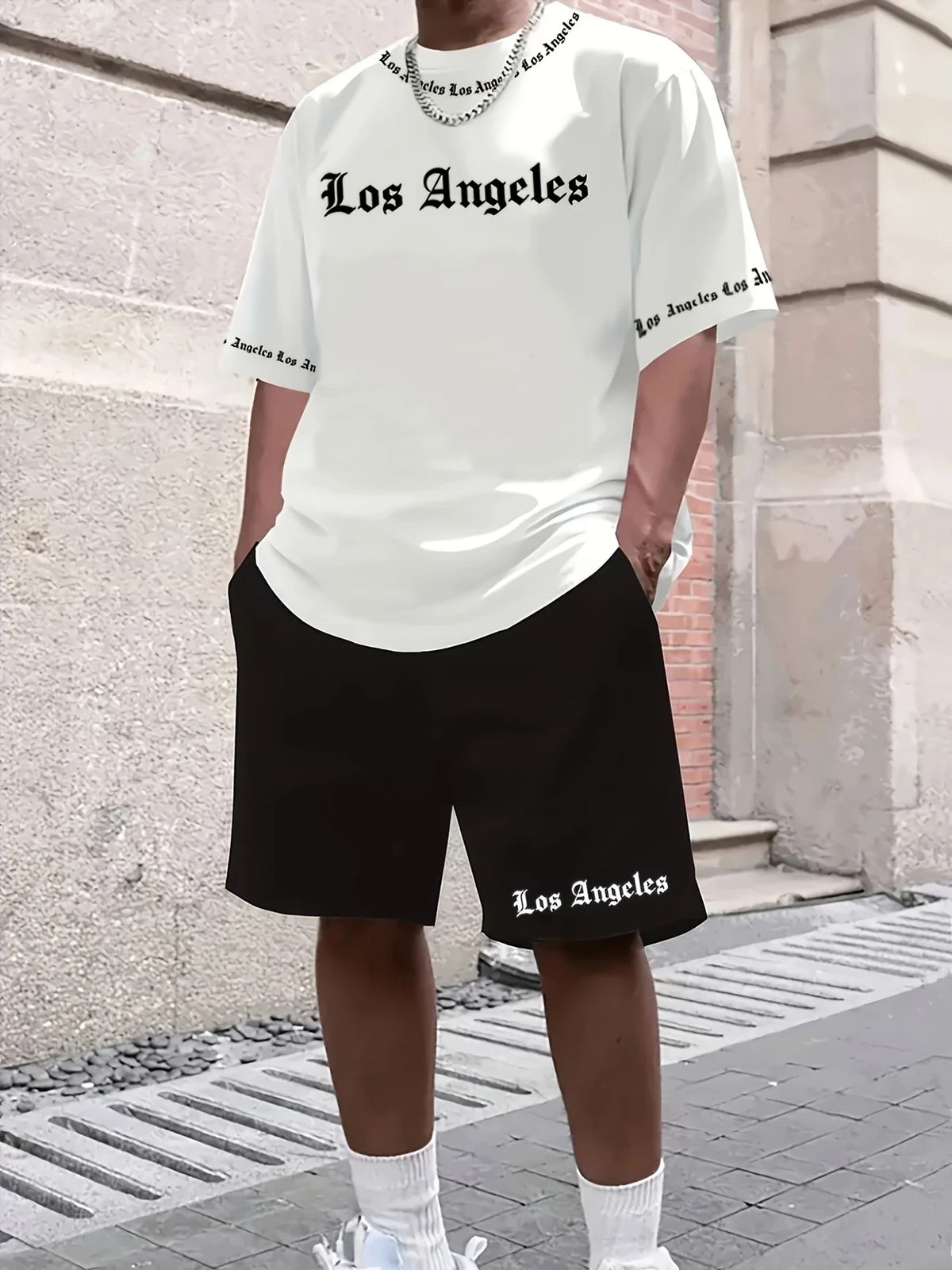 Men's Casual Short Sleeve Graphic T-Shirt Set - Breathable & Lightweight Summer Tee With 3D Print, Comfort Fit For Streetwear & Daily Wear_viptrois.com