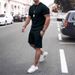 Men's Clothing Summer Men's Solid Color Short Sleeved Suit Shorts Two Piece Suit Casual Men's Sports Large Size Suit_viptrois.com