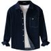 Autumn Simple Denim Versatile Men's Long Sleeved Shirt Casual Loose Men's Retro Youth Shirt_viptrois.com