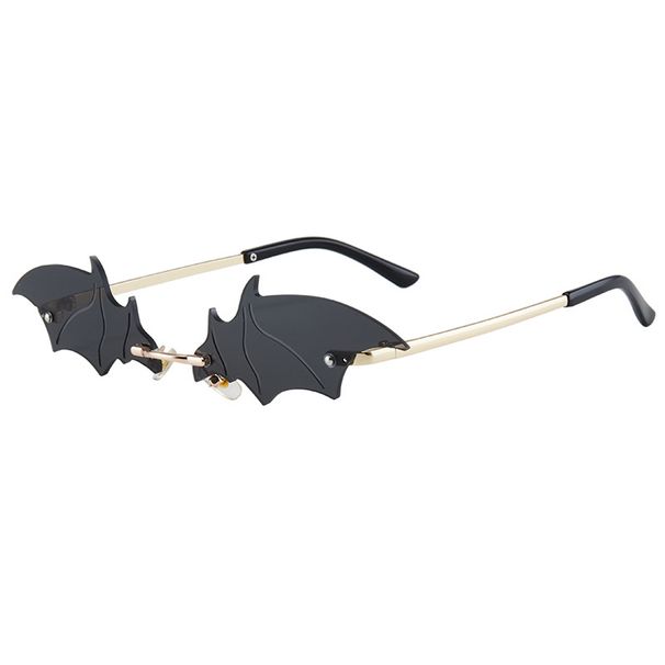 Personalized Bat Sunglasses Exaggerated Sunglasses 2022 New Frameless Trendy Sunglasses Fashion Trends_viptrois.com