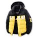 Padded-on Men's Embroidery Down Cotton Thickened Contrasting Color Loose Removable Hat Double-sided Hooded Padded Jacket Men_viptrois.com
