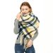 Unisex Scarf Polyester check coarse fringe scarf for women thickened shawl_viptrois.com