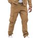 Men's Utility Cargo Pants – Multi-Pocket Tactical Trousers With Adjustable Drawstring Waist (Straight-Leg, Heavyweight Cotton Blend)_viptrois.com