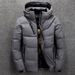 Men’s Short Puffer Jacket – 550FP White Duck Down, Lightweight Hooded Coat For Streetwear & Daily Commute (Black/Grey/Red, M-4XL,)_viptrois.com